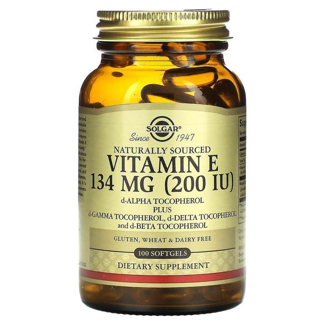 Solgar, Vitamina E di origine naturale, 134 mg (200 IU), 100 Softgels on Productcaster.