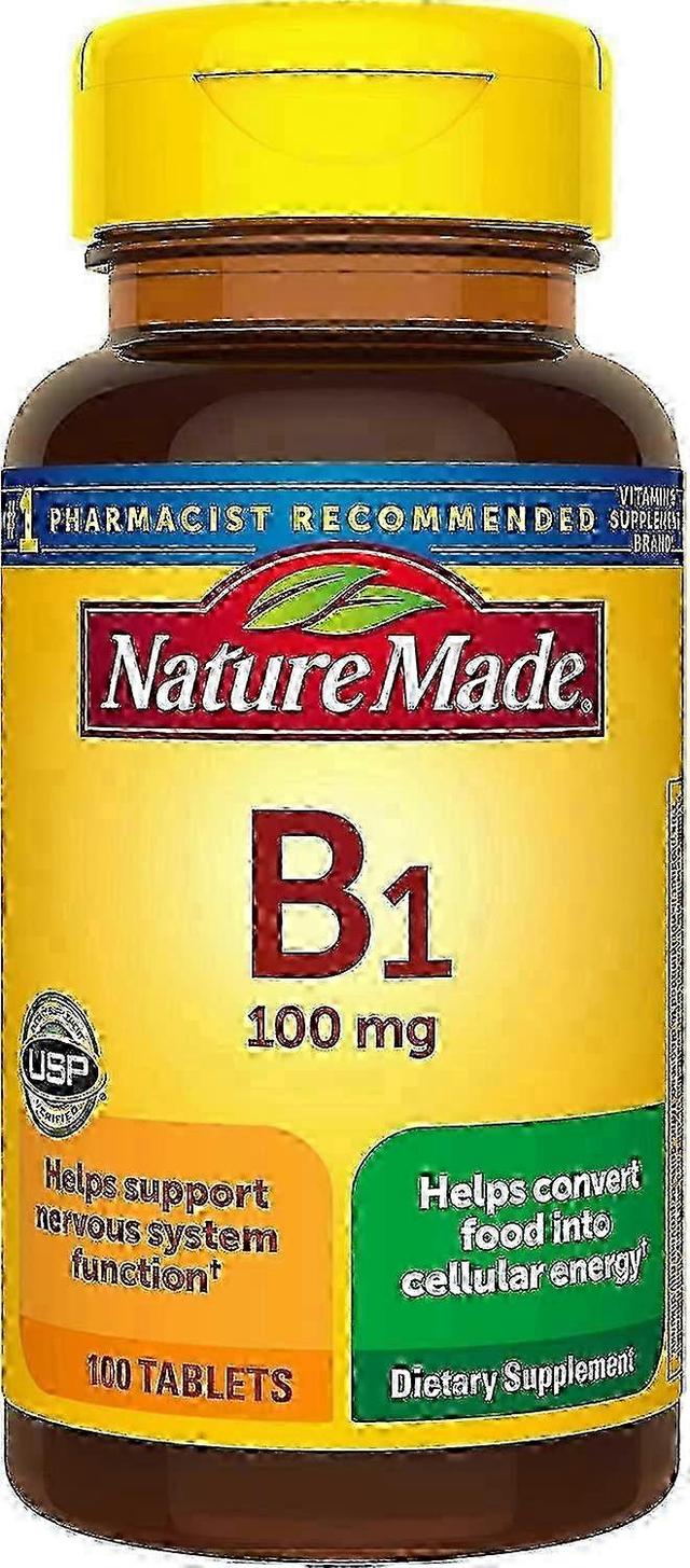 Nature Made A natureza fez vitamina b-1, 100 mg, suplemento dietético, comprimidos, ea 100 on Productcaster.