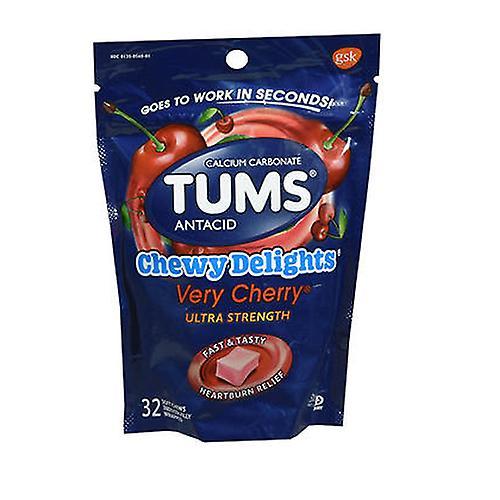 Nicorette Tums Chewy Delights Ultra Strength Soft Chews Very Cherry, 32 Each (Pack of 1) on Productcaster.