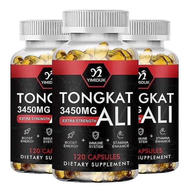 Natural Tongkat Ali Root Capsule Support Strength, Energy And Healthy Immune For Man 3 Bottles 60 pcs on Productcaster.