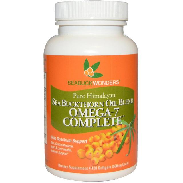 SeaBuckWonders, Sea Buckthorn Oil Blend, Omega-7 Completo, 500 mg, 120 Softgels on Productcaster.