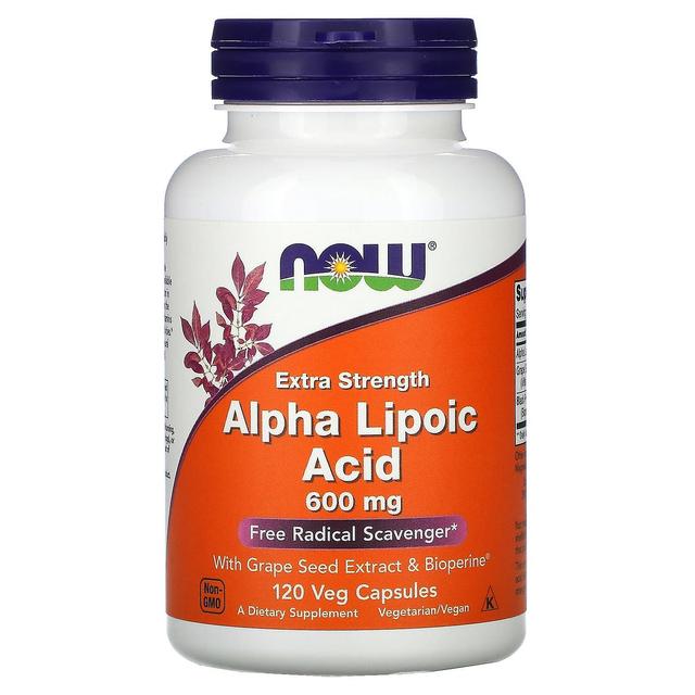 NOW Foods, Alpha Lipoic Acid, Extra Strength, 600 mg, 120 Veg Capsules on Productcaster.