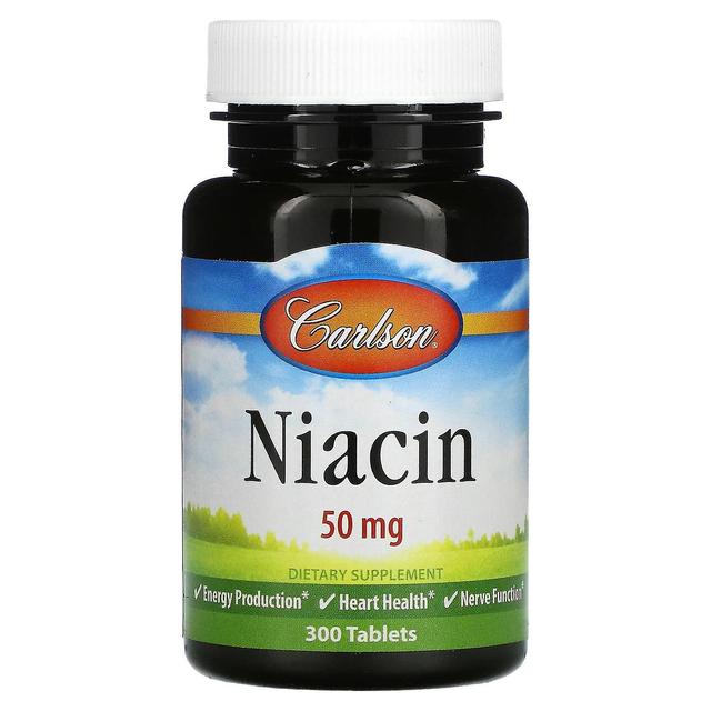 Carlson, Niacyna, 50 mg, 300 Tabletki on Productcaster.