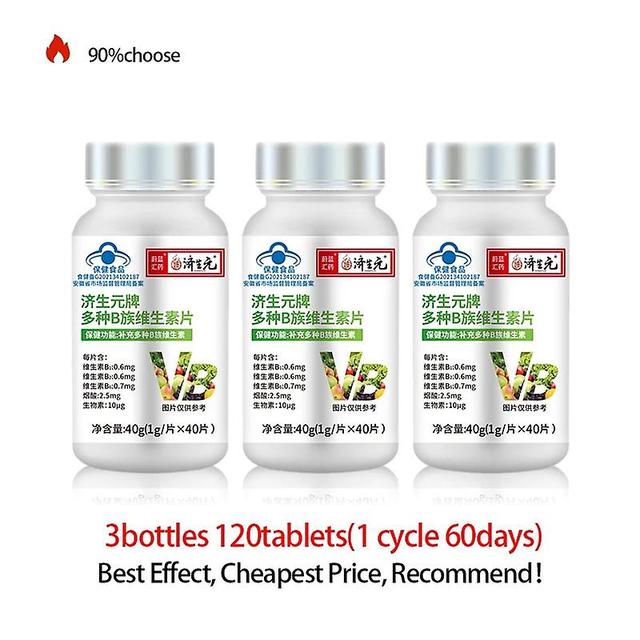 Tib Vitamin B Complex Tabletter Hälsokost Vitaminer B1 B2 B6 Niacin Kosttillskott 40st / flaska 3Bottles hot sale on Productcaster.