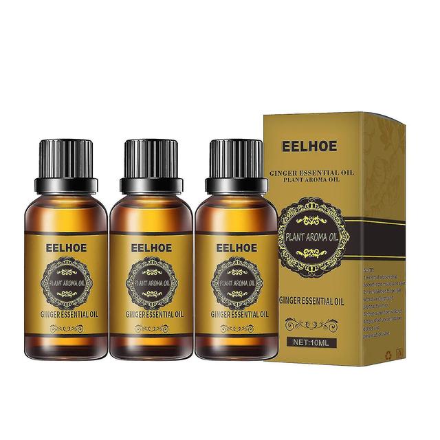 3pcs Eelhoe Belly Drainage Ginger Oil, Lymphatic Drainage Ginger Oil, Slimming Tummy Ginger Oil, 10ml,30ml Natural Drainage Ginger Oil Essential Re... on Productcaster.