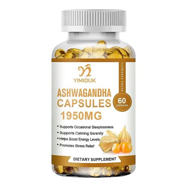 Vorallme Yimiduk Reiner Bio-Ashwagandha-Extrakt Kapsel 1950mg| Potenter konzentrierter Extrakt | Formel für maximale Stärke | Gentechnikfrei, vegan... on Productcaster.