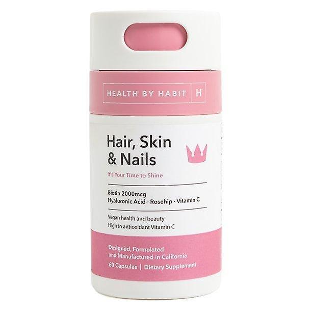 Health by habit hair skin & nails supplement, biotin, hyaluronic acid, 60 capsules on Productcaster.