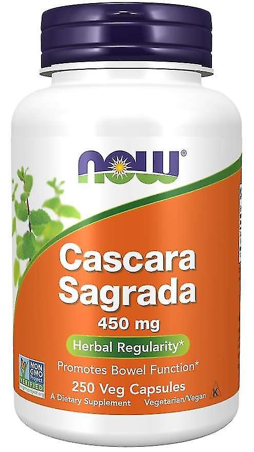 Now Foods Cascara Sagrada 450 mg Vegetable Capsules 100 Units on Productcaster.