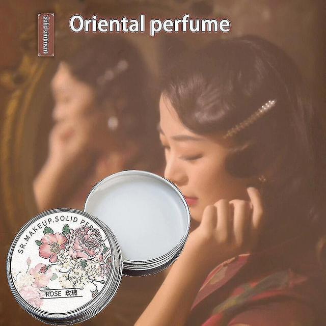 Skwtlv Chinesische Frauen Solides Parfüm Tragbarer fester Balsam Lang anhaltende Düfte Frische und elegante weibliche feste Parfums Rose on Productcaster.