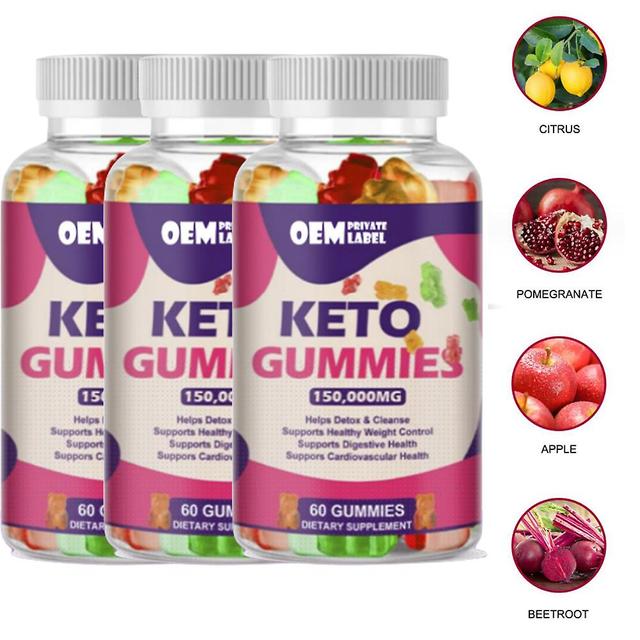 60ct Keto Diet Gummies Acv Keto Advanced Vægttab Fedtforbrænding Unisex kosttilskud 3PCS on Productcaster.