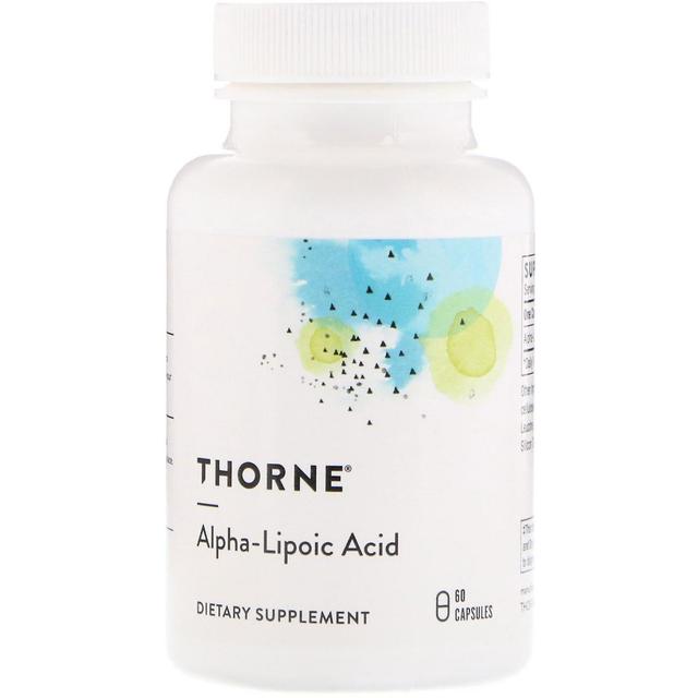 Thorne Research, alfa-lipoiinihappo, 60 kapselia on Productcaster.