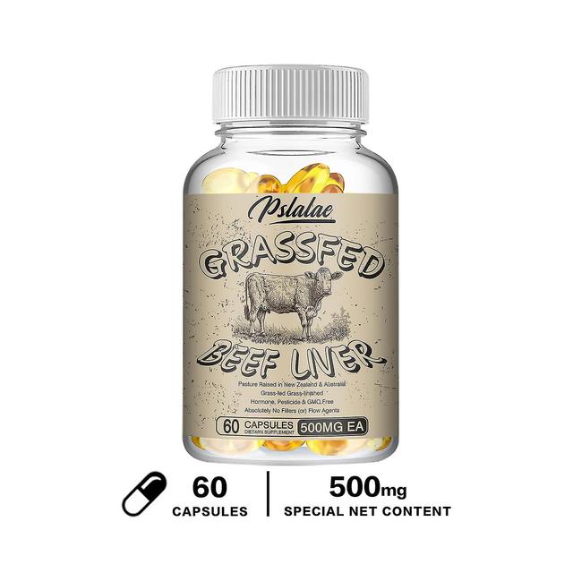 Guoguo Grass Fed Beef Liver Capsules To Support Energy Production, Digestion, Immunity And General Health Health Supplement 60 Capsules on Productcaster.