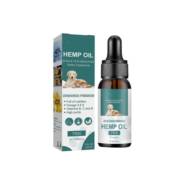 Olio di canapa per cani gatti, gocce di canapa pura per animali domestici artrite, dolore e ansia sollievo, integratori a base di erbe per cani, su... on Productcaster.