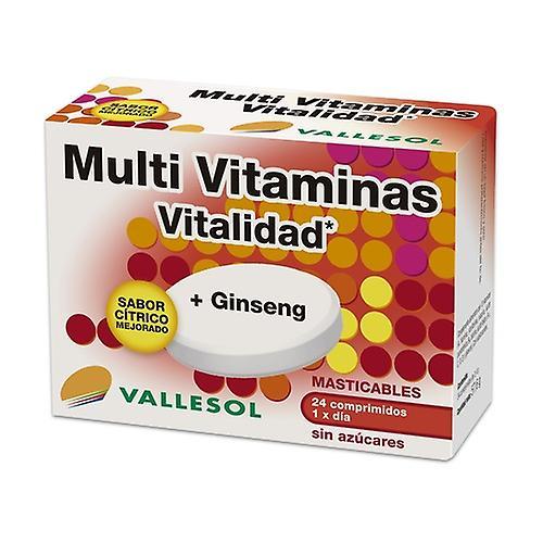 Vallesol Multi vitaminer vitalitet + Ginseng 24 tyggetabletter on Productcaster.