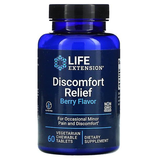 Discomfort relief, berry, 60 vegetarian chewable tablets, life extension on Productcaster.