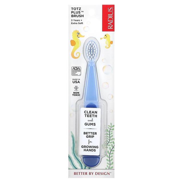 RADIUS, Totz Plus Brush, 3 Anos +, Extra Soft, Azul, 1 Escova de Dentes on Productcaster.