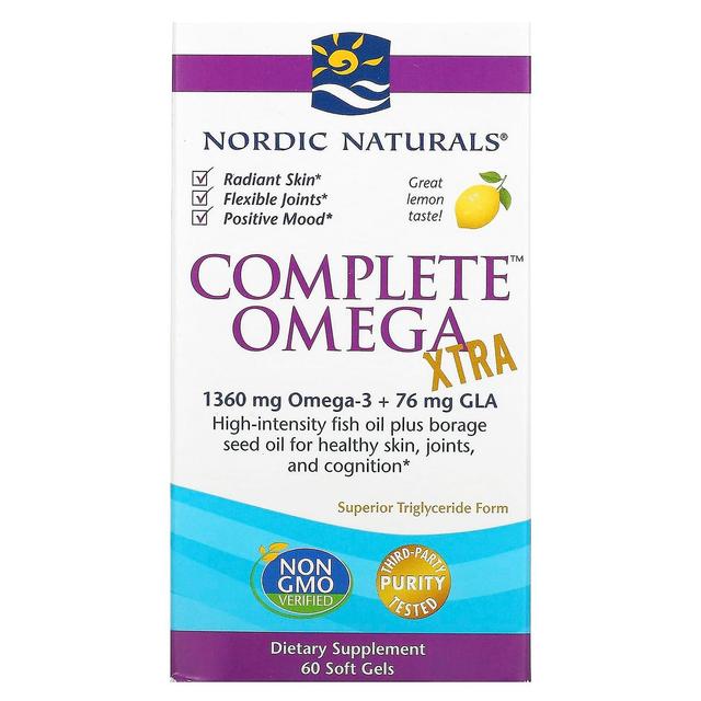 Nordic Naturals, Complete Omega Xtra, Limão, 680 mg, 60 géis moles on Productcaster.