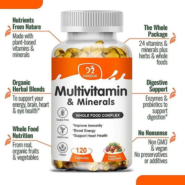 Visgaler Multivitamin & Mineral Capsule Promotes Bone & Teeth Development Immune Support Help Metabolize Carbohydrates Beauty Health 3 Bottles 60 pcs on Productcaster.