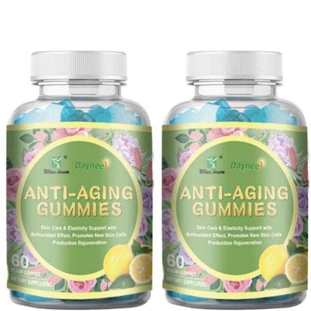 60ct Anti-aging Gummies | Dietary Supplement For Skin Care, Fine Lines, Wrinkles, Skin Elasticity And Dark Spots 2PCS on Productcaster.