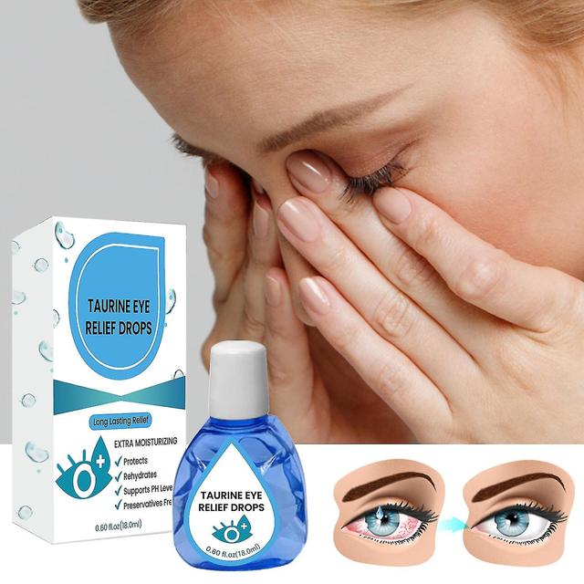 Taurina Gotas de Alivio de Ojos 18ml - Cuidado Hidratante y Calmizante de los Ojos para Aliviar la Fatiga, Mejorar la Visión 2pcs - 36ml on Productcaster.