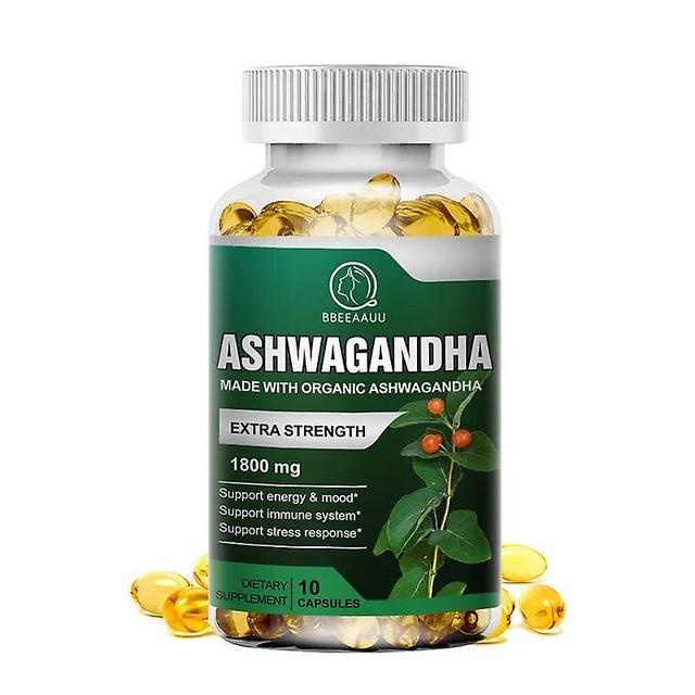 Tib Ashwagandha Capsule Sleep Supplements Stress Fatigue Immune And Energy Support T-level & Adrenal Gland Stable Emotions Tib 10pcs on Productcaster.