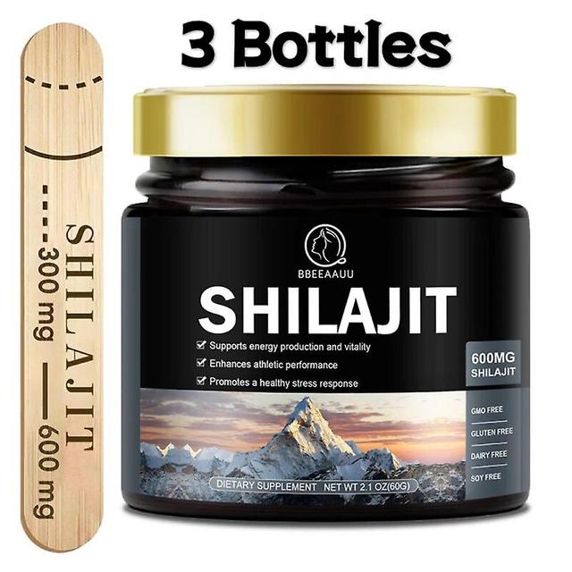 Hikig 3PCS Shilajit Shilajits Original 85+Trace Minerals Fulvic Humic Acids Physical Immune Health Mineral Supplements 3bottle on Productcaster.