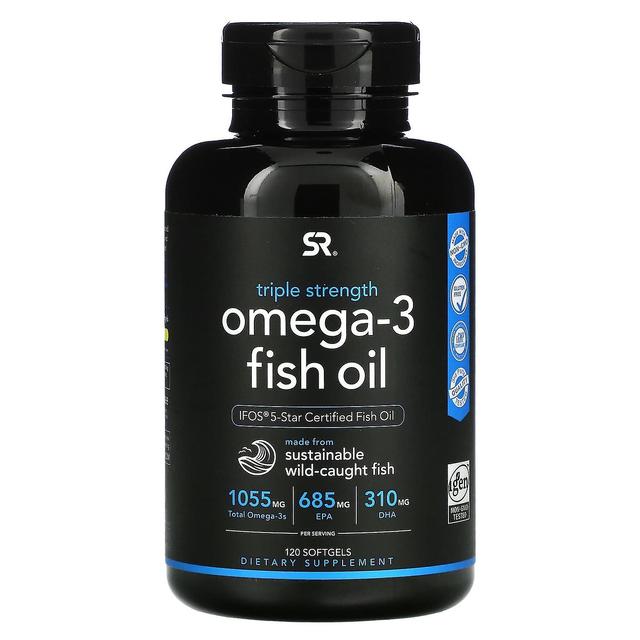 Sports Research, Omega-3 Fish Oil, Triple Strength, 1,250 mg, 120 Softgels on Productcaster.