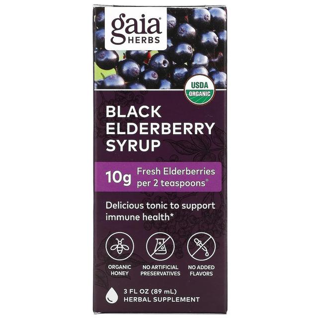 Gaia Herbs Gaia Kräuter, Schwarzer Holundersirup, 3 fl oz ( 89 ml) on Productcaster.