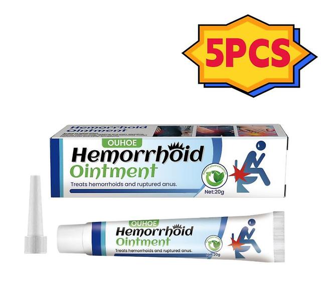 5pcs Ouhoe Hemorrhoids Cream, Repair Anus, Xiaoxiao Hemorrhoids Suppository, Anal Itching Cold Compress Gel Cream, Meatball Cutting Hemorrhoids Cream on Productcaster.