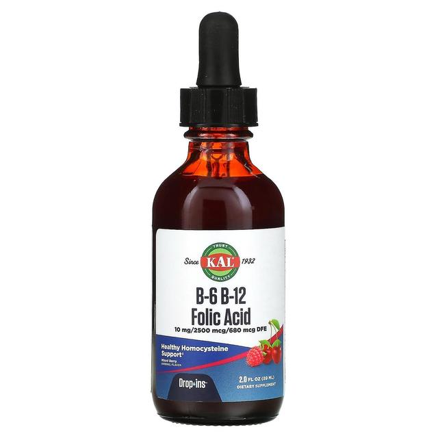 KAL, B-6 B-12 Folic Acid, Mixed Berry, 2 fl oz ( 59 ml) on Productcaster.