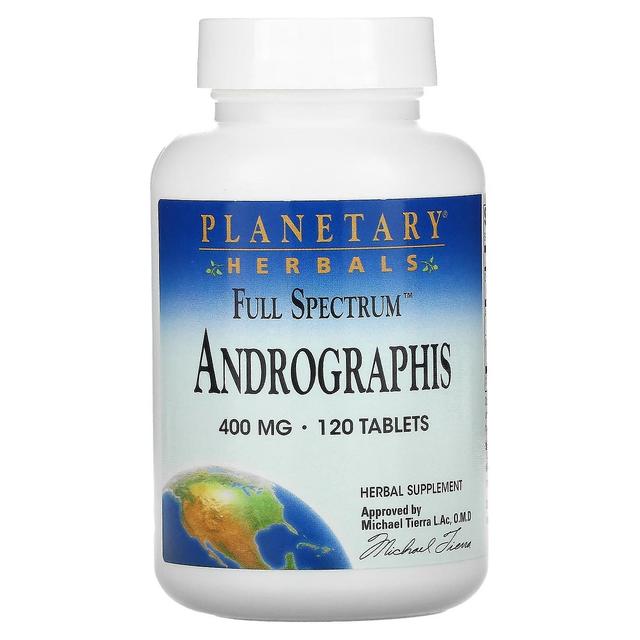 Planetary Herbals, Full Spectrum Andrographis, 400 mg, 120 Tablets on Productcaster.