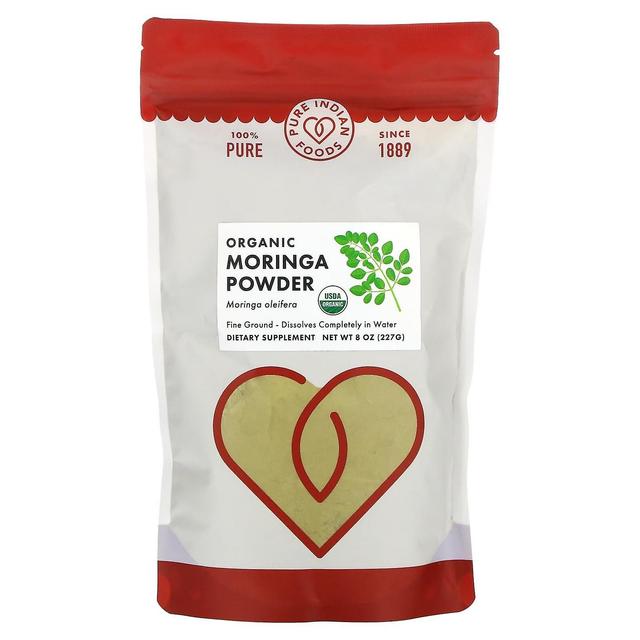 Pure Indian Foods, Polvo de Moringa Orgánica, 8 oz (227 g) on Productcaster.