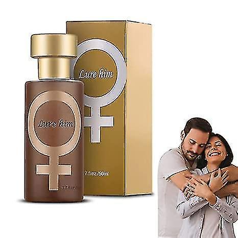 Neuestes goldenes Köder-Pheromon-Parfüm, Lock-Her-Parfüm für Männer, Pheromon Kölnisch Wasser für Männer zieht Frauen an, romantisches Pheromon-Gli... on Productcaster.