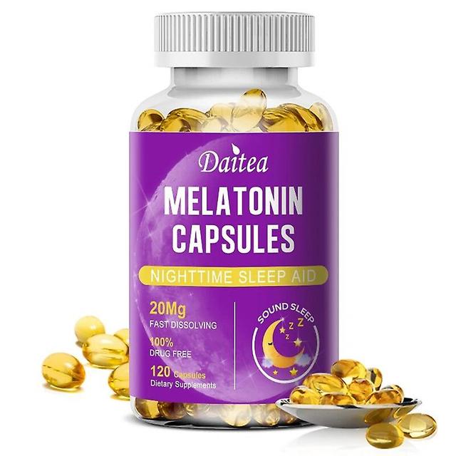 Visgaler Melatonin Can Help Improve Sleep Quality,relieve Insomnia, Shorten Wake-up Time, Regulate Rhythm, And Improve Sleep Quality 120 count-1 bo... on Productcaster.