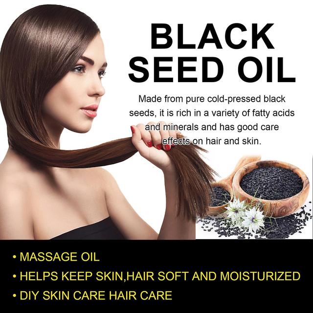 Fongwan Organic Black Seed Oil ,cold Pressed Liquid Black Seed Oil With Super Antioxidant For Immune Support Hair Growth Skin Care 2Pcs on Productcaster.