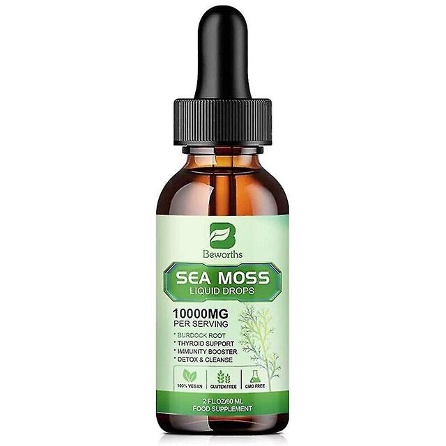 10000mg Irish Sea Moss Liquid Drops with Burdock Root Supplement 60ml on Productcaster.