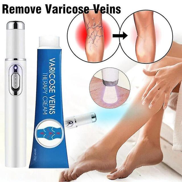 Exwo Spider Vein Eraser Blue Light Removal Eraser Therapy Wrinkle Acne Laser Pen Scar Scar Massage Kit on Productcaster.