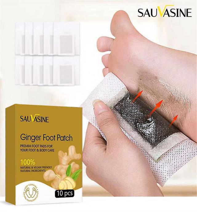 10-16pcs Detox Foot Patch Natural Ginger Wormwood Improve Sleep Blood Circulation 10pcs on Productcaster.