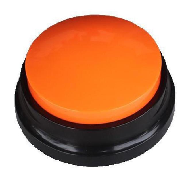 Skbcv Dog Training Called Dinner Bell Multifunctional Voice Recording Button Dog Feeding Reminder Orange on Productcaster.