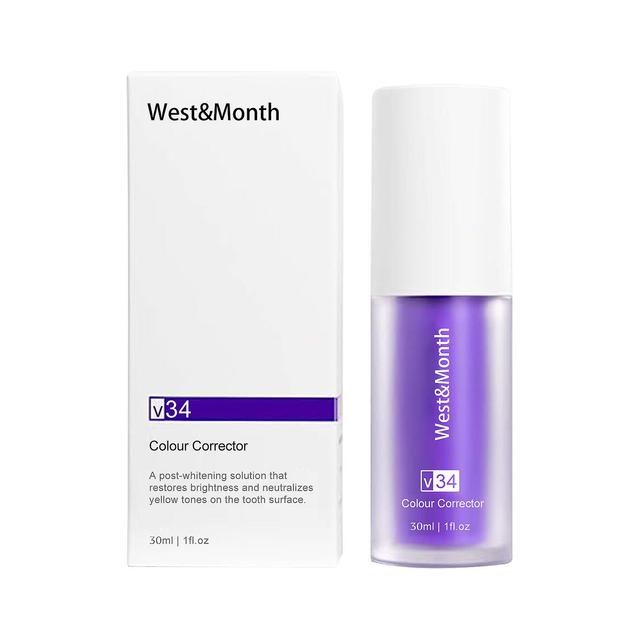 V34 Purple Teeth Whitening Toothpaste Whitens Teeth and Cleans Teeth Stains and Oral Odor on Productcaster.