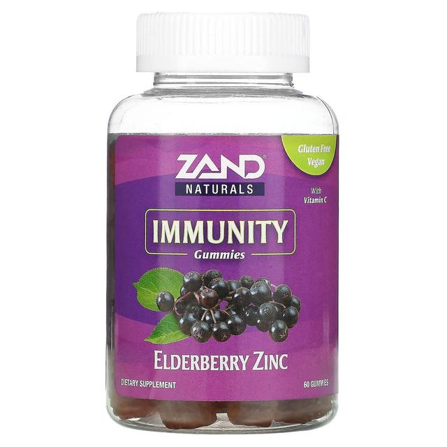 Zand, Immunity Gummies, Elderberry Zinc With Vitamin C, 60 Gummies on Productcaster.