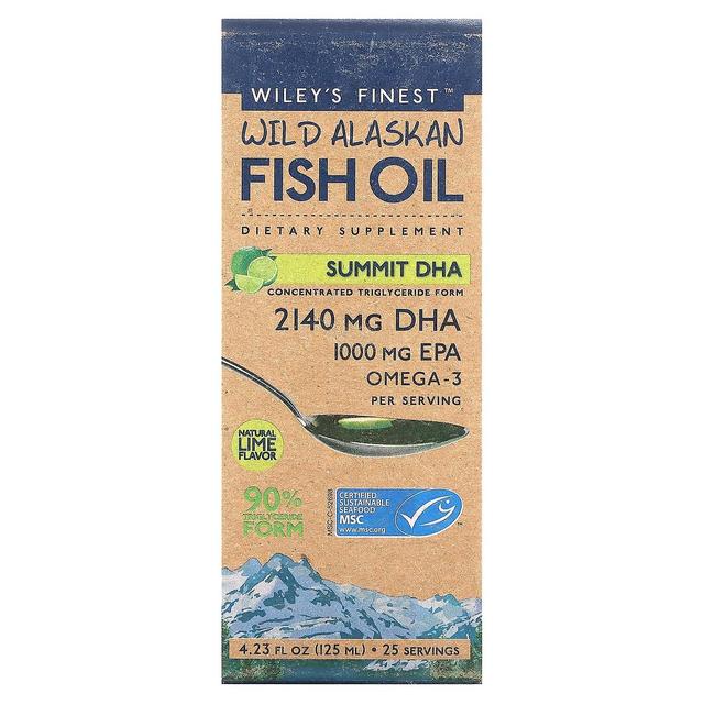 Wileys Finest Wiley's Finest, Wild Alaskan Fish Oil, Summit DHA, Natural Lime , 4.23 fl oz (125 ml) on Productcaster.