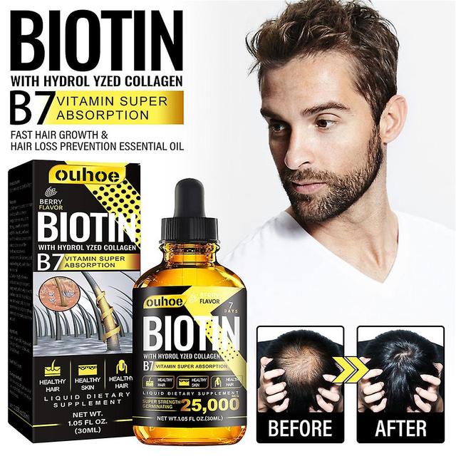 1/2st 30ml Biotin med Hydrol Yzed Collagen Vitamin B7 Super Absorption Hair Care Essential Oil Liquid 2PCS on Productcaster.