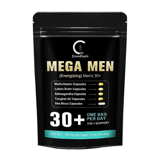 Visgaler 5-in-1 Daily Men's Health Support Capsules Multivitamin Strengthen Energy &relieve Hypertension Nutritional 30Bags on Productcaster.