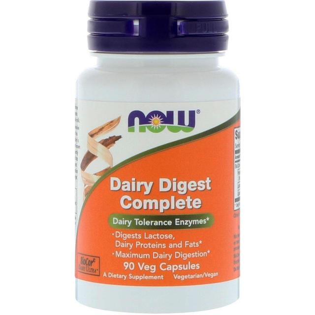 Now Foods, Dairy Digest Complete, 90 Veg Capsules on Productcaster.