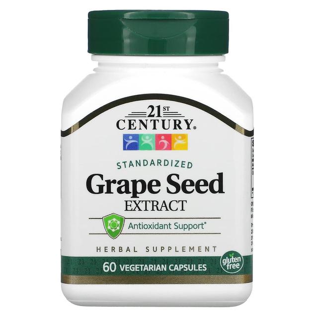 21st Century, Grape Seed Extract, Standardized, 60 Vegetarian Capsules on Productcaster.