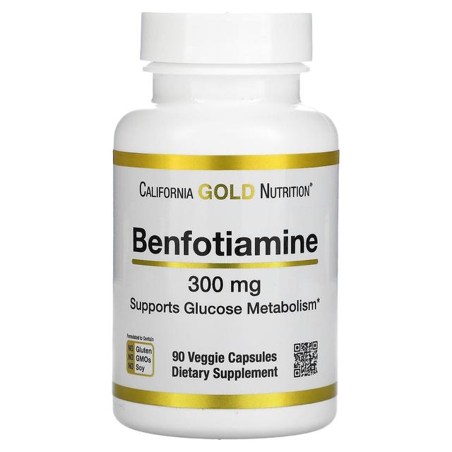 California Gold Nutrition, Benfotiamine, 300 mg, 90 Veggie Capsules on Productcaster.