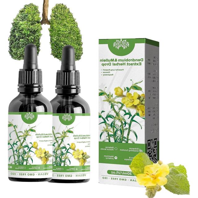 Dendrobium & Mullein Extract - Soutien pulmonaire puissant, nettoyage et respiration, sérum de santé pulmonaire à base de plantes, herbes d’extrait... on Productcaster.