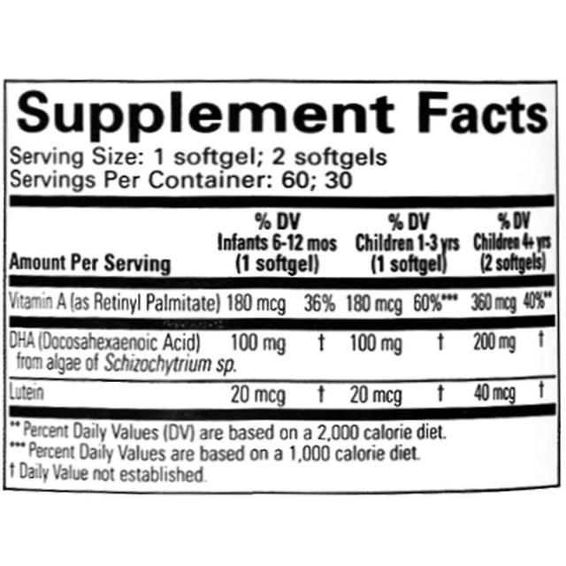 ChildLife Essentials Algae DHA with Vitamin A & Lutein 60 Chewable Softgels Berry Flavour on Productcaster.