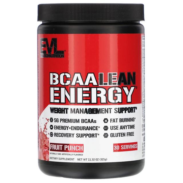 EVLution Nutrition, BCAA LEAN ENERGY, Fruit Punch, 321 g on Productcaster.